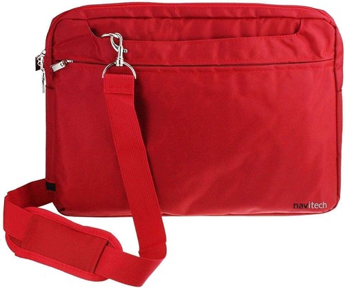 Navitech red bag for dell - red, xps